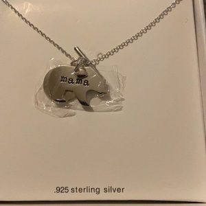 Sterling silver mamma bear necklace
